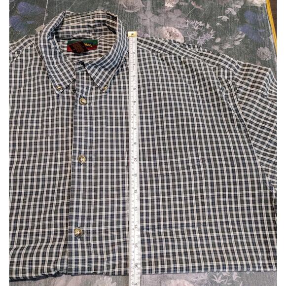 Saddlebred Long Sleeve Plaid Button Up Western Shirt Black White Mens Size XL - Picture 8 of 9